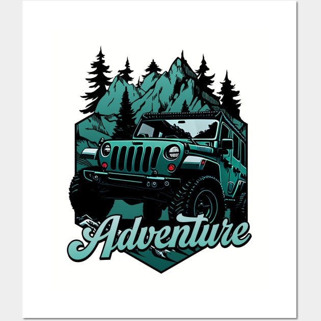 Jeep Wall Art by Gvsarts